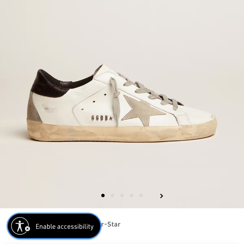 Golden Goose Women’s Superstar Sneakers with Black Heel Tab & Gray Suede - US 9